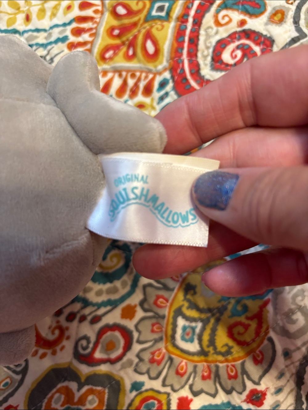 Squishmallows small Gray & Cream Shark Plush with Teal mask - Picture 2 of 10